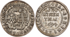 Hans Georg IV., 2 Groschen 1694, Leipzig