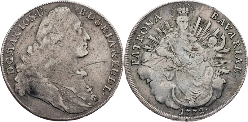 Maximilian III Joseph, 1 Thaler 1772, Munich Germany, Maximilian III Joseph, 1 T...