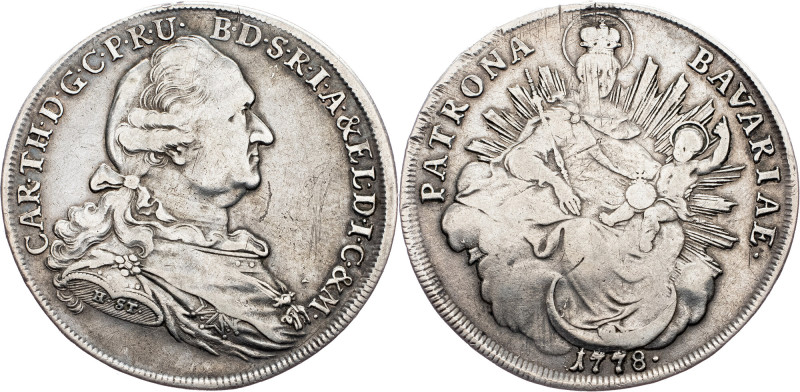 Charles Theodore, 1 Thaler 1778, Munich Germany, Charles Theodore, 1 Thaler 1778...