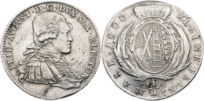 Friedrich August III, 1/3 Thaler 1800 Germany, Friedrich August III, 1/3 Thaler ...