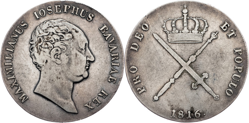 Maximilian I Joseph, 1 Thaler 1816, Munich Germany, Maximilian I Joseph, 1 Thale...