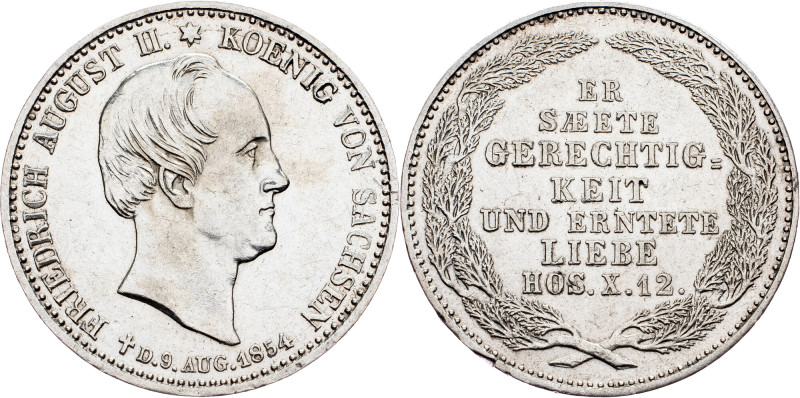 Friedrich August II., 1/3 Thaler 1854, Dresden Germany, Friedrich August II., 1/...