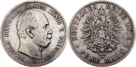 Wilhelm I, 5 Mark 1875, Hanover