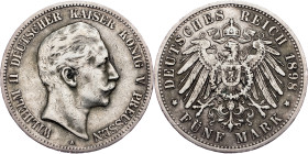 Wilhelm II, 5 Mark 1898, Berlin