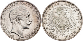 Wilhelm II, 3 Mark 1909, Berlin