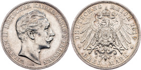 Wilhelm II, 3 Mark 1910, Berlin