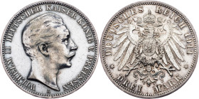 Wilhelm II, 3 Mark 1911, Berlin