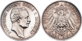 Friedrich August III, 3 Mark 1912, Muldenhutten