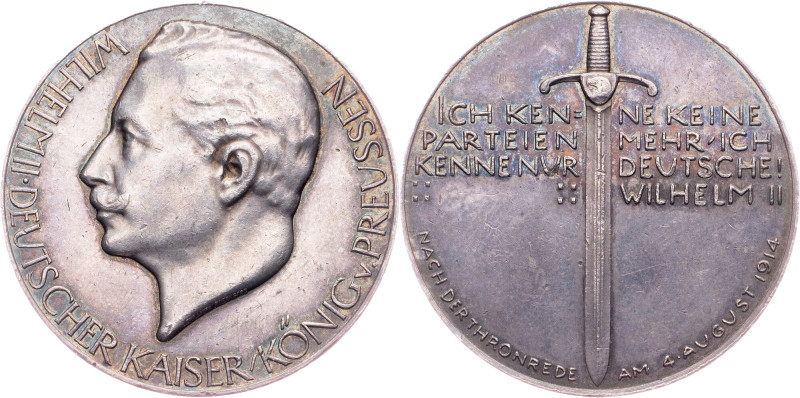 Prussia, Medal 1914 Germany, Prussia, Medal 1914, 17,41 g, Ag, Beautiful toning;...