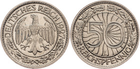 Weimar Republic, 50 Reichspfennig 1927, Muldenhutten