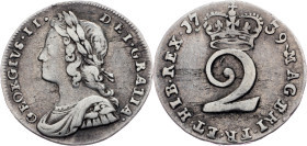 George II, 2 Pence 1739