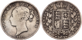 Victoria, 1/2 Crown 1874