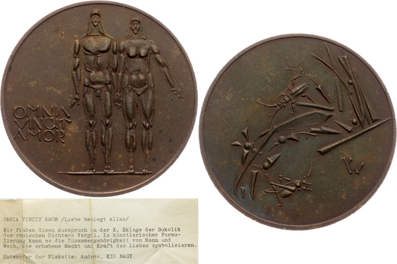 Hungary, Medal 20th century, Andreas Kiss Nagy Hungary, Hungary, Medal 20th cent...