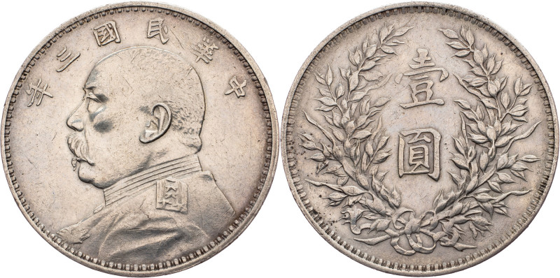 Republic, 1 Yuan 3 (1914) China, Republic, 1 Yuan 3 (1914), 26,827 g, Ag (890/10...