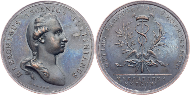 Bergamo, Medal 1782, Samson Italy, Bergamo, Medal 1782, Samson, 24,482 g, AE, re...