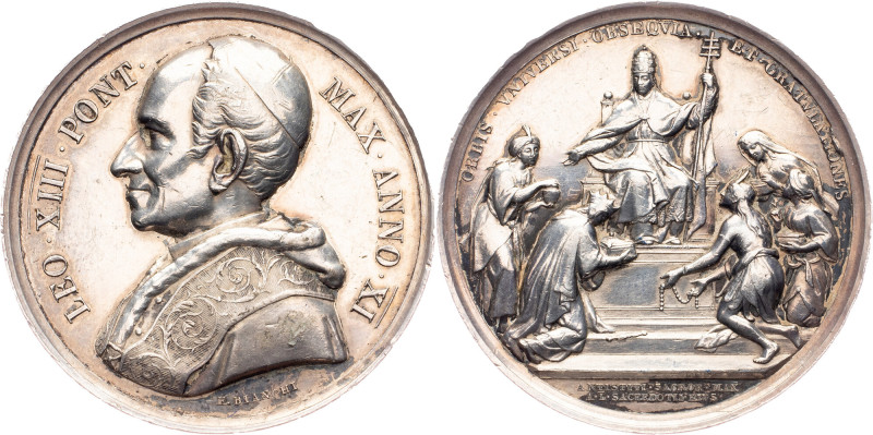 Vatican, Medal 1878-1903, Bianchi Italy, Vatican, Medal 1878-1903, Bianchi, 36,9...