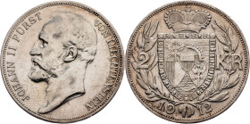 Johann II, 2 Krone 1912