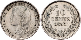 Wilhelmina, 10 Cents 1893, Utrecht