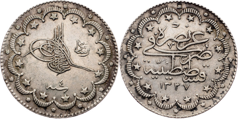 Mehmed V Reşâd, 10 Kurus 1327 (1909), Konstantiniyye Ottoman Empire, Mehmed V Re...