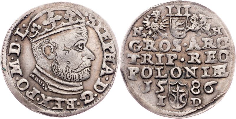 Stephan Batory, Trojak 1586, Posen Poland, Stephan Batory, Trojak 1586, Posen, 2...