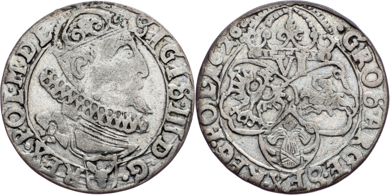 Sigismund III Vasa, 6 Groszy 1626, Krakow Poland, Sigismund III Vasa, 6 Groszy 1...