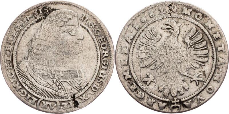 Silesia, Georg III, 15 Kreuzer 1662 Poland, Silesia, Georg III, 15 Kreuzer 1662,...