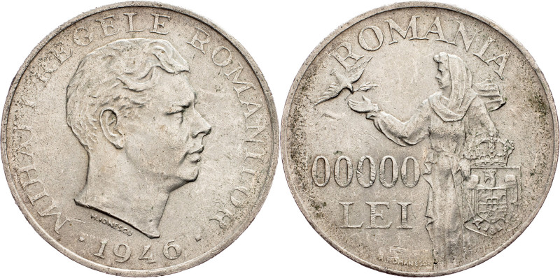 Michael I, 100 000 Lei 1946, Bucharest Romania, Michael I, 100 000 Lei 1946, Buc...
