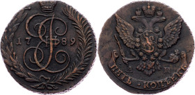 Catherine II, 5 Kopecks 1789, AM