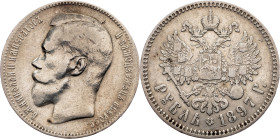 Nicholas II, 1 Rouble 1897, **