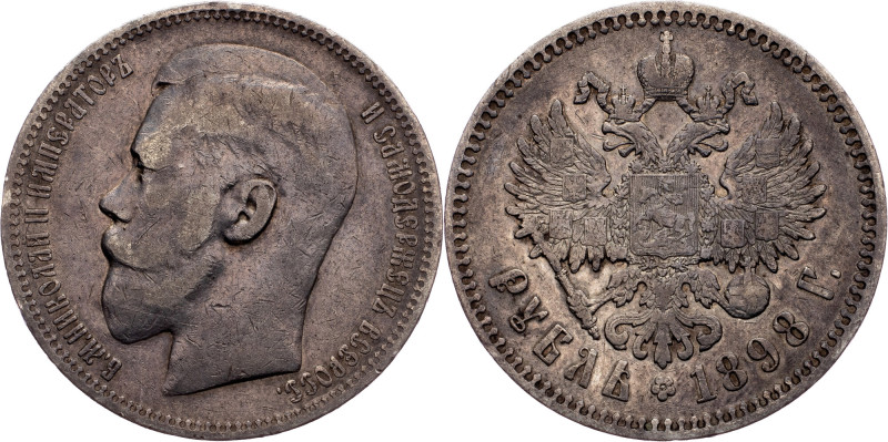 Nicholas II, 1 Rouble 1898, * Russia, Nicholas II, 1 Rouble 1898, *, 19,767 g, A...