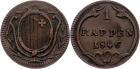 Schwyz, 1 Rappen 1846