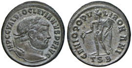 § Diocleziano (284-305) Follis Tessalonica - RIC 19a CU argentato (g 9,67) It cannot be exported outside Italy.

SPL