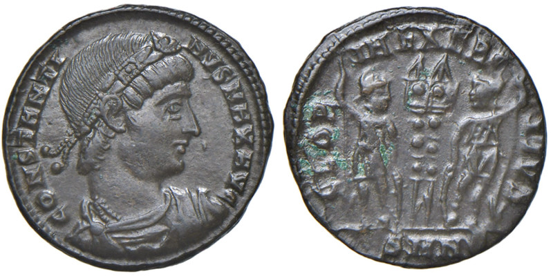 § Costantino I (306-337) Follis Micomedia - RIC 188 MI (g 2,10) Verniciata It ca...