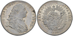GERMANIA Baviera Massimiliano III (1745-1777) 1/2 Tallero 1774 - KM 222 AG (g 13,97) R Lieve sfogliatura marginale al D/.

qSPL