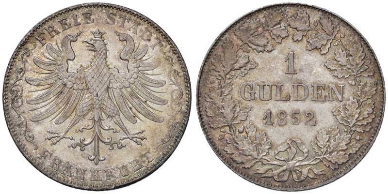 GERMANIA Francoforte (1836-1854) Gulden 1852 - KM 331 AG (g 10,62) Insignificant...