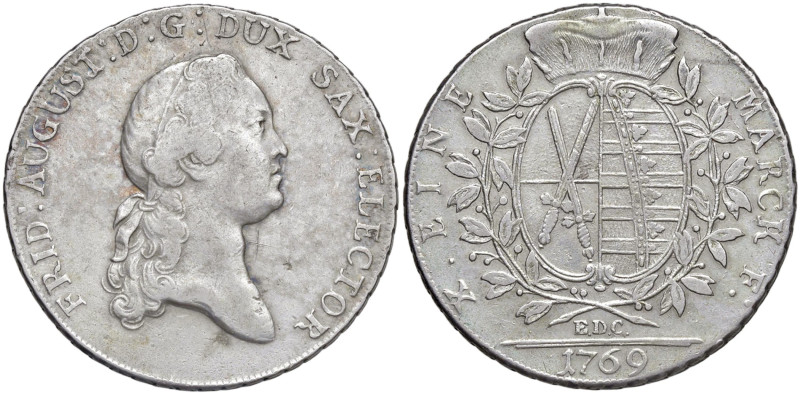 GERMANIA Sassonia Federico Augusto III (1763-1806) Tallero 1769 - KM 992.1 AG (g...