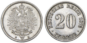 GERMANIA Guglielmo (1871-1888) 20 Pfennig 1876 B - KM 5 AG (g 1,09) 

qSPL