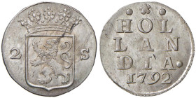 OLANDA Province Unite (1581-1795) 2 Stuiver 1792 - KM 48 AG (g 1,73) R

FDC