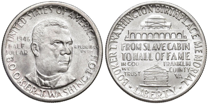 STATI UNITI monete commemorative Mezzo dollaro 1946 S Booker T. Washington - KM ...