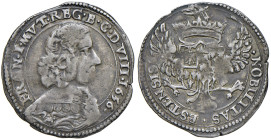 MODENA Francesco d'Este (1629-1658) Mezza lira 1656 - MIR 789/2 AG (g 3,42) R

BB