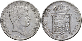 NAPOLI Ferdinando II di Borbone (1830-1859) Piastra da 120 grana 1835 - MIR 499/5 AG (g 27,36)

BB