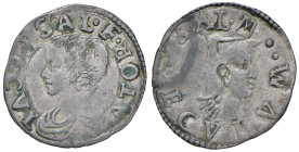 PARMA Alessandro Farnese (1586-1591) Parpaiola con testa giovanile - MIR 974 MI (g 1,60) Classificata dal CNI e dal MIR sotto Alessandro Farnese, in r...