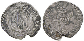 PARMA Ranuccio I Farnese (1592-1622) 9 Soldi - MIR 994 AG (g 2,61) RR Mancanze marginali, forse da appiccagnolo divelto, graffi da pulitura diffusi. Q...