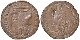 PARMA Odoardo Farnese (1622-1646) Soldo con contromarca al R/ - MIR 1022 CU (g 6,63)

SPL