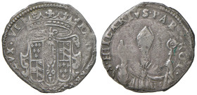 PARMA Ranuccio II Farnese (1646-1694) 10 Soldi - MIR 1043 MI (g 2,43) Bell'esemplare con argentatura completa

BB