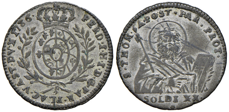 PARMA Ferdinando di Borbone (1765-1802) Lira 1786 - MIR 1080/3 MI (g 3,61) RRR I...