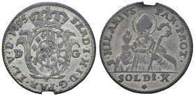 PARMA Ferdinando di Borbone (1765-1802) 10 Soldi 1795 - MIR 1085/4 MI (g 1,78) R Appiccagnolo divelto

MB