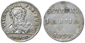 PARMA Ferdinando di Borbone (1765-1802) 5 Soldi 1797 - MIR 1087/6 MI (g 0,96) Con argentatura

SPL
