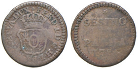 PARMA Ferdinando di Borbone (1765-1802) Sesino 1783 (?) - MIR 1088 var.; CNI 9 CU (g 1,52) RRR I sesini coniati a nome di Ferdinando di Borbone vanno ...
