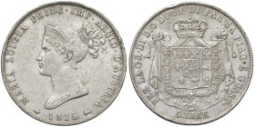 PARMA Maria Luigia d'Austria (1815-1847) 5 Lire 1815 - MIR 1093/1; Gig. 5 AG (g 24,86) Colpetti al bordo

BB